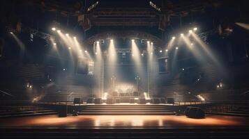 Konzert Halle mit Beleuchtung ai generativ foto