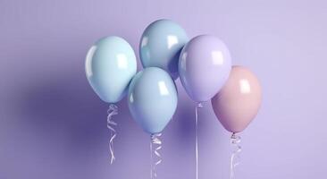festlich Hintergrund von Luftballons. generativ ai. foto