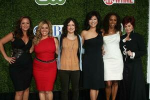 ähm, julie Chen, Lea Remini, Marissa jaret Winokur, Sara Gilbolly Robinson Peete, und Sharon Osborne - - das sich unterhalten Besetzung foto