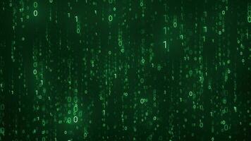 viele von Matrix binär Code zufällig Nummer fallen Hintergrund foto