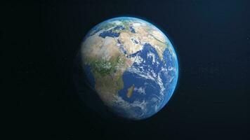 3d Blau Erde auf Raum foto
