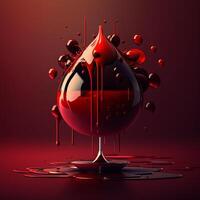 Welt Blut Spender Tag kreativ Hintergrund Blut Spende Foto ai generiert