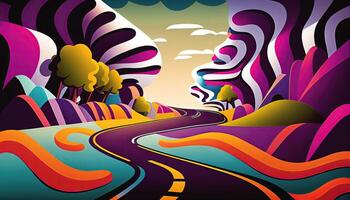 psychedelisch Mehrfarbig Hintergrund. foto