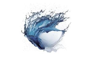 Flüssigkeit Spritzer. abstrakt Wasser Spiral. generativ ai foto