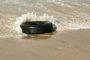 Strand Verschmutzung - - Reifen foto