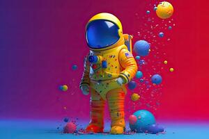 Astronauten Raum Entdecker. skizzieren Kunst zum Künstler Kreativität und Inspiration. generativ ai. foto