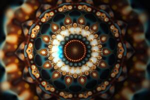 Hippie Mandala Tapisserie - - beschwingt Bohemien Kunst Dekor ai generiert foto