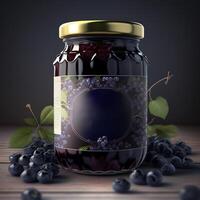 lecker Süss und sauer schwarze Johannisbeere Marmelade von Russland ai generiert foto