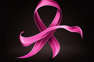 Rosa Band Brust Krebs Krebs Tag ai generiert foto