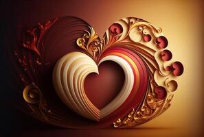Valentinsgrüße Tag Liebe Herz Hintergrund generativ ai foto