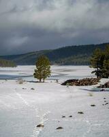 See Maria Oberer, höher und niedriger Seen, Fahnenmast, Nord Arizona, Amerika, USA. foto