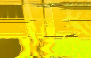 abstrakt elektrisch Sonnenaufgang Gelb und dunkel glitchy verzerrt und abstrakt Digital Design mit futuristisch Cyberpunk Ästhetik foto