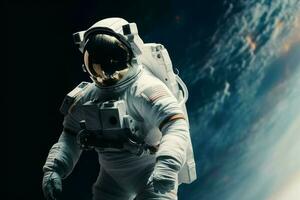 Astronaut im Raum Sicht. generieren ai foto