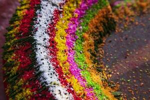 dekoriert Bangladesch traditionell Garnierung bunt Masala Kasturi paan oder Betel Blatt foto