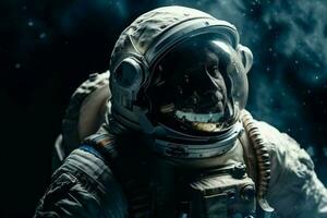 Astronaut Helm Raum Anzug. generieren ai foto