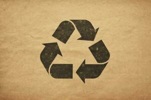 Gekritzel recyceln Symbol. generieren ai foto