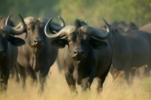 afrikanisch Büffel. generieren ai foto