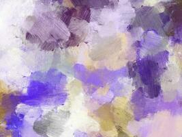 Hand gezeichnet Bürste Schlaganfälle abstrakt Öl Gemälde auf Segeltuch lila foto