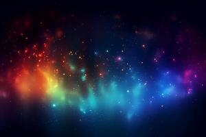ein verschwommen Star Licht, Aurora Himmel abstrakt Hintergrund mit Bokeh glühen, Illustration. ai generativ foto