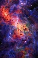ein himmlisch tanzen von wirbelnd Galaxien, ein riesig Weite von Raum. ai generativ foto