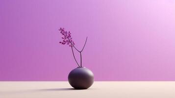 ein atemberaubend Bild von ein minimalistisch lila, präsentieren das magisch Eleganz gefunden im Einfachheit. ai generativ foto