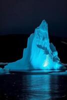 Foto von lumineszierend Eisberg, tolle Natur. ai generativ