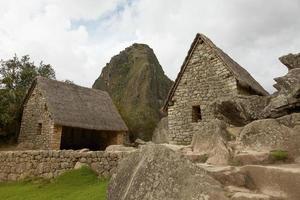 Ruinen der verlorenen Inka-Stadt Machu Picchu und Wayna Picchu in der Nähe von Cusco in Peru