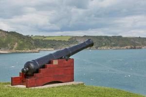 Gedenkkanone in Tenby Wales UK foto