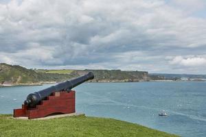 Gedenkkanone in Tenby Wales UK foto