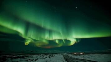 Foto von Aurora im das Norden Pole,. ai generativ