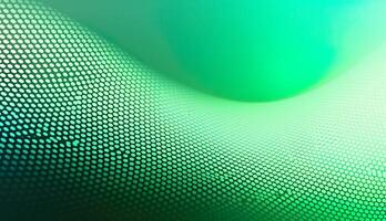 abstrakt Punkt Grün Welle Muster Bildschirm Gradient Hintergrund, Technologie und Wissenschaft Konzept, generativ ai foto
