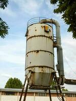 industriell Kies Steinbruch und Sand Stein Raffinerie Aussicht foto