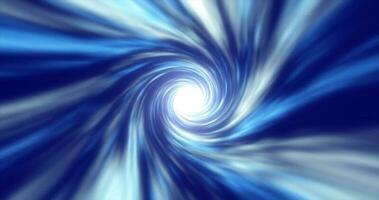 abstrakt Energie Blau Tunnel verdrehte Strudel von kosmisch Hyperraum magisch hell glühend futuristisch Hi-Tech mit verwischen und Geschwindigkeit bewirken Hintergrund foto