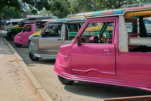 Thailand Straße Transport, Taxi Fahrten Reise Ausflug Tourist foto