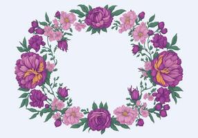 ai generiert - - schön Blumen- Rahmen Design mit Frühling Blumen. Blumen- Rand zum kreativ Projekte. Frühling Blumen Illustration. foto