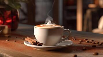 Cappuccino Tasse. Illustration ai generativ foto
