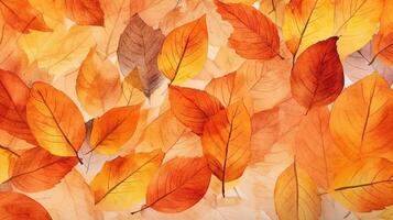 Aquarell Herbst fallen Hintergrund. Illustration ai generativ foto