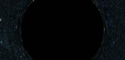 das schwarz Loch ist ausstrahlen Schwere Feld Zeit Biegungen Quasare Kette Schwere Freizeit Biegungen. Veranstaltung Horizont kosmisch Hintergrund im tief Raum 3d Illustration foto