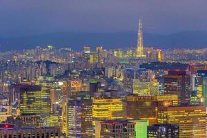 Innenstadt Seoul Stadt Horizont, Stadtbild von Süd Korea foto