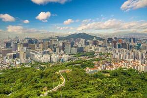 Innenstadt Seoul Stadt Horizont, Stadtbild von Süd Korea foto