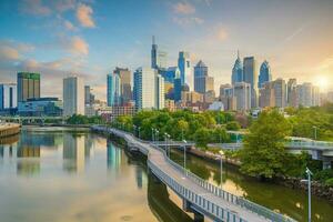 Philadelphia Innenstadt Stadt Horizont, Stadtbild von Pennsylvania foto