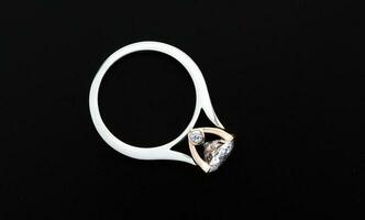Engagement Diamant Ring schließen oben foto