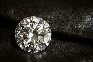 Diamant auf das Luxus Leder foto