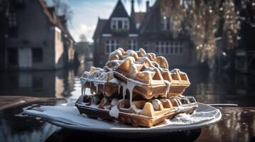 Belgier Waffeln und das charmant Brügge foto