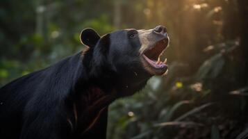 das neugierig Sonne Bär foto