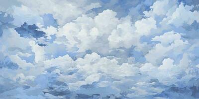 Hand gemalt Blau Himmel Aquarell abstrakt bunt Hintergrund , generieren ai foto