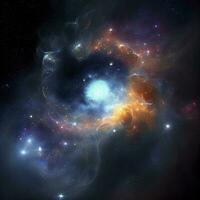Raum Hintergrund mit bunt Galaxis Wolke Nebel. das Elemente von diese Bild möbliert durch NASA., generieren ai foto