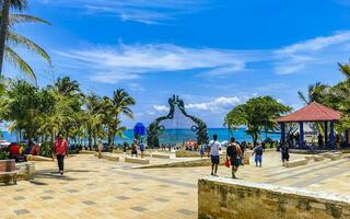 playa del carmen Quintana roo Mexiko 2023 Portal Maya im das Fundadores Park playa del carmen Mexiko. foto