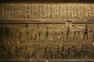 uralt Ägypten Hieroglyphen, generieren ai foto