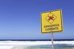 Zeichen für gefährliche Strömungen foto